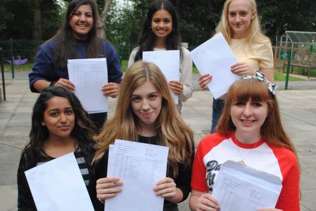 Batley Grammar School girls are pleased with their grades.