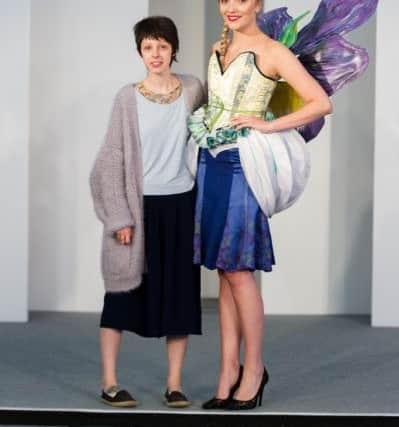 Zoflora fashion show - the brand has teamed up with University of Huddersfield costume and textile students inspired by Zoflora's new Yorkshire inspired fragrance, 'Green Valley' - Picture date Tuesday 12 July, 2016 (Great Yorkshire Show, Harrogate, North Yorkshire) 

Photo copyright, contact for licensing, For licenced images, credit should read: Jonathan Pow/jp@jonathanpow.com 

REF : POW_160712_3646