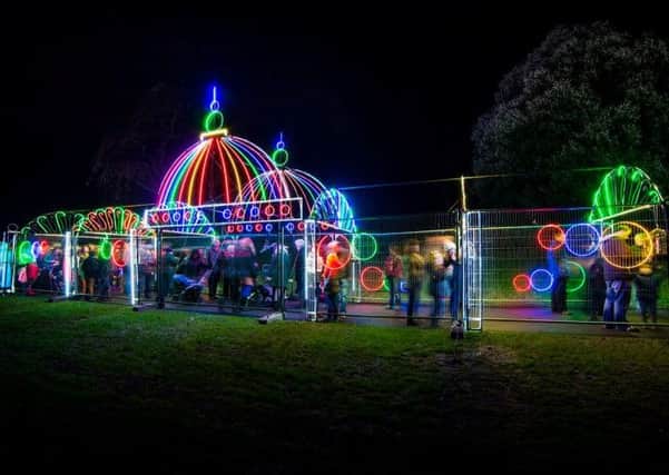 Picture of HeckmondLIGHT display. Picture sent by Creative Scene.