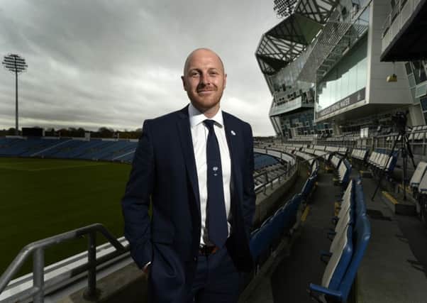 LEADING MAN: Andrew Gale, pictured at Headingley shortly after being unveiled as Yorkshire's new first-team coach. Picture: Bruce Rollinson