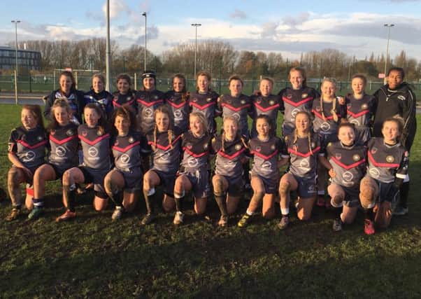 Yorkshire Girls West Under-16s team, which included representatives from Dewsbury Moor and Shaw Cross Sharks, as they earned victory at Hull.