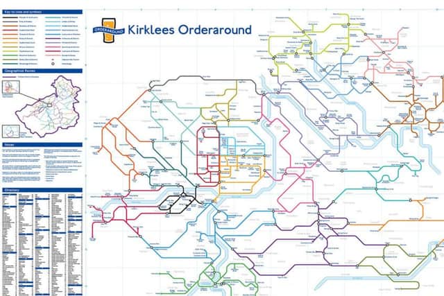 Steve Lovell's Tube map of Kirklees' pubs.