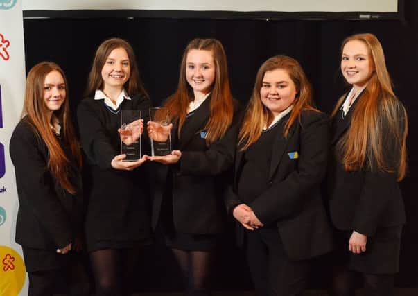 Yorkshire winners: Whitcliffe Mount School took the business challenge title and also won the award for the best radio advert.