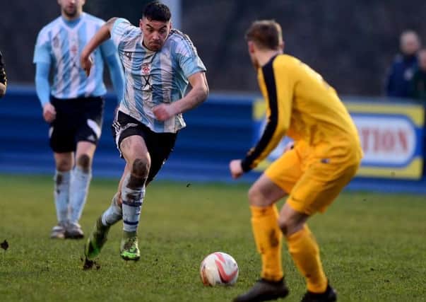 Liversedge striker Joe Walton headed home two goals to earn his side all three points from their trip to Rainworth Miners Welfare last Saturday, taking his tally for the season to 25.