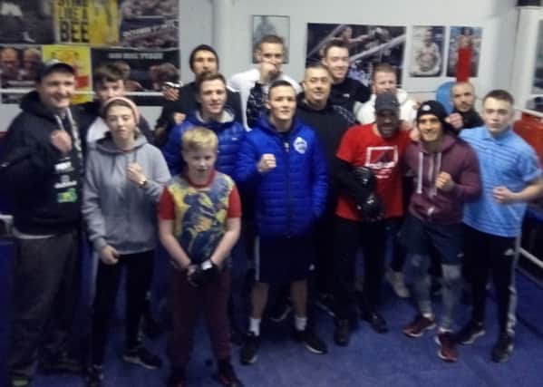 Boxers and trainers and the newly named Trinity Boxing Centre in Batley