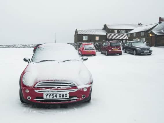 Snow fell across Yorkshire at the weekend.