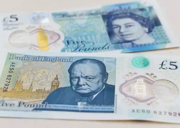 The new five pound note.