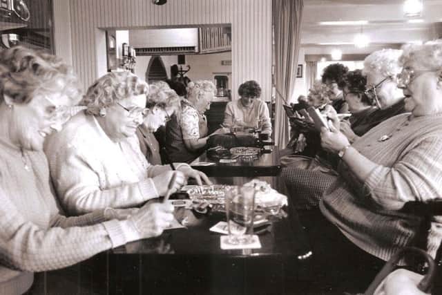 FUN TIMES: Ladies of the Fifty Plus Club of Dewsbury Moor enjoying their weekly bingo session some 25 years ago.