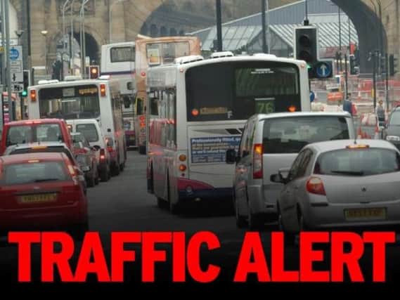 Two lanes of the M62 are currently closed after a collision.
