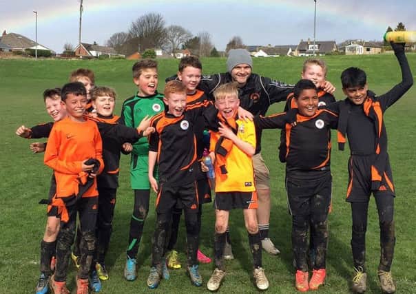 Howden Clough players celebrate reaching the Under-11s League Trophy final, where they will meet Gomersal.
