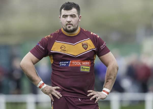 James Samme scored a try for Dewsbury Moor but later went off injured.
