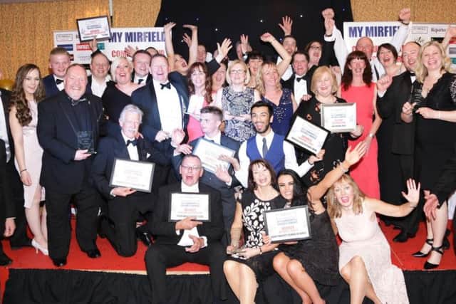 Winners from the awards celebrate. PICTURES BY BEN WALMSLEY