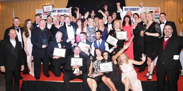 Winners from the awards celebrate. PICTURES BY BEN WALMSLEY