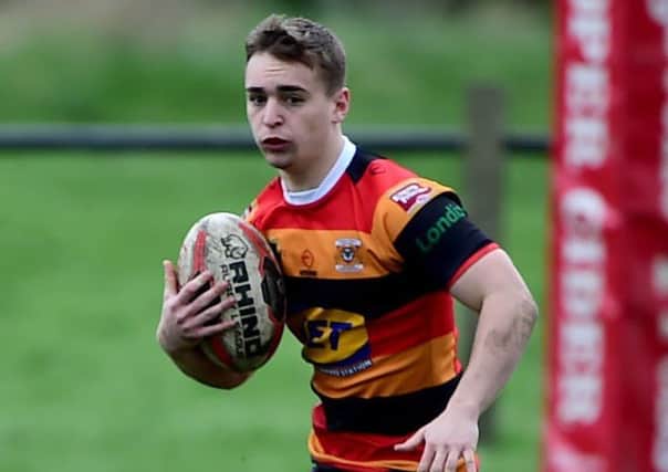 Young Sharks winger Joe Halloran scored a length of the field try in Saturdays defeat to Milford Marlins.