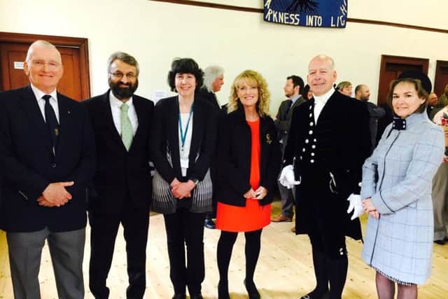 RECEPTION: Guests are pictured with the High Sheriff of Cumbria.