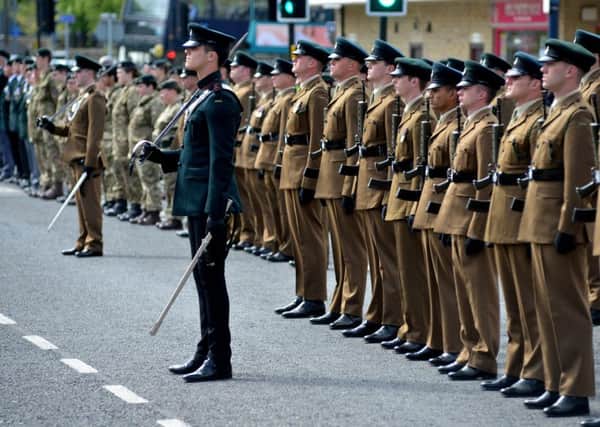 The 3rd Battalion The Rifles have the Freedom of Kirklees Borough which is marked by a parade in Dewsbury town centre.