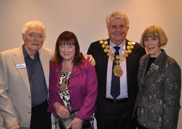 Mayor of Kirklees Council Jim Dodds and his wife Carol with Dewsbury Arts Group presidents Barbara and Terry Ryan.