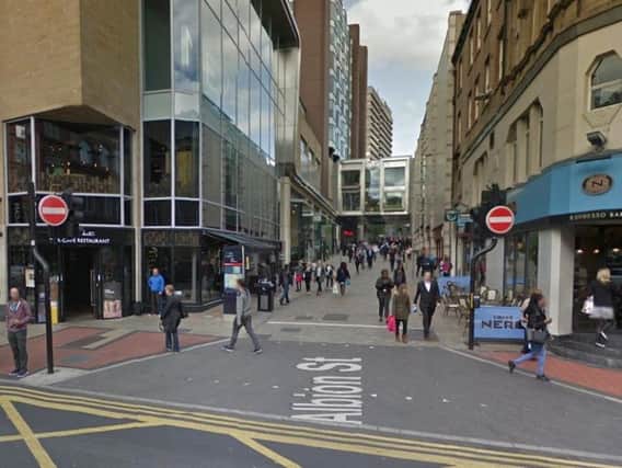 Boar Lane, Leeds city centre, at the junction with Albion Street. Picture: Google.