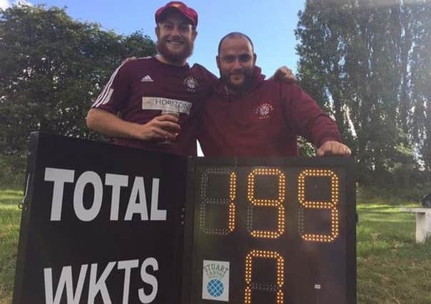 Record Breakers: Paul Sauer and Lee Peters produced a 199-run opening wicket stand for Crossbank Methodists.