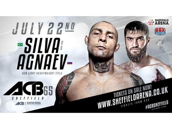 ACB Light-Heavyweight Champion Thiago Silva defends his belt against undefeated Russian prospect Batraz Agnaev at Sheffield Arena on July 22.