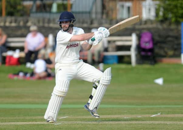 Sam Frankland hit a splendid 101 as Woodlands overcame Lightcliffe to maintain their title hopes in the Allrounder Bradford Premier League last Saturday. Picture: Steve Riding