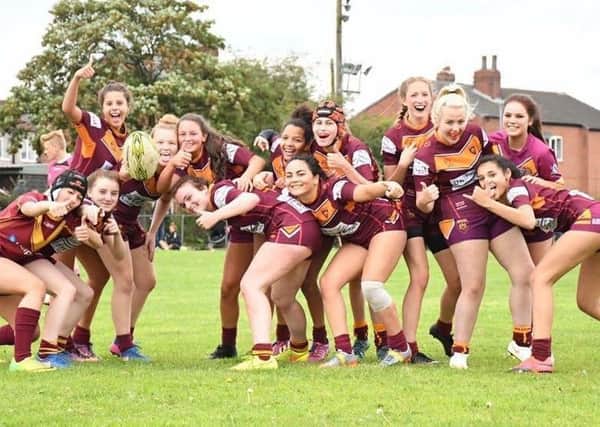 The Dewsbury Moor Under-14s players who were part of the Year 8 St John Fisher winning side were full-back Ruby Enright, hooker Nancy Hirst, centre Gabrielle Akaidere, second row Paige Lister, prop Mia Diskin, winger Tiegan Ramadan and second row Elle Hemingway.