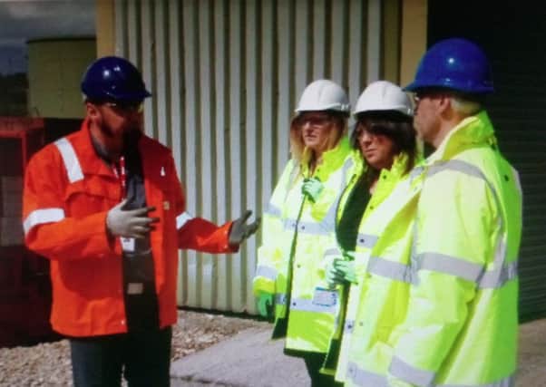 INFORMATIVE TOUR: Dewsbury MP Paula Sherriff is shown around the Dow Chemical site.