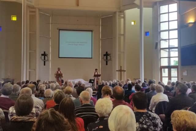 SERVICE: Hundreds of Methodists gathered in Huddersfield.