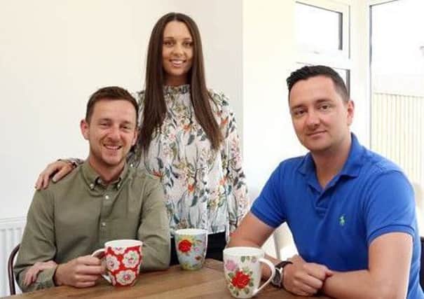SIBLING SALES: Lindsey and Chris McMahon (left and centre) made their move after Chris brother Alex recommended the site.