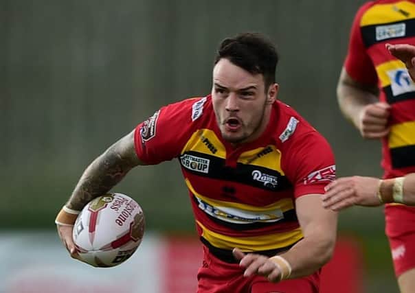 Dale Morton scored two tries as Dewsbury Rams produced a second half fightback before slipping to defeat in the Kingstone Press Championship Shield semi-final at Toulouse.
