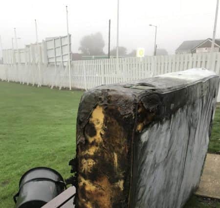 The changing rooms at Mount Cricket Club in Batley were damaged in a fire.