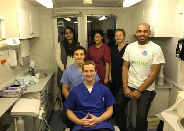 Volunteers at the Dentaid mobile dental unit which has been in Dewsbury, Mirfield and Chickenley