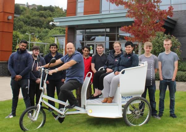 SHAW THING: The unusual mode of transport after the fantastic facelift by Kirklees College students.