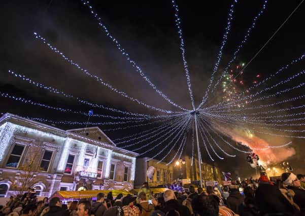 Ready to shine: The crowd gathers at a previous Batley Christmas Lights switch-on