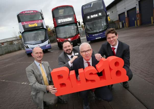 Paul Matthews from First, Alex Hornby from Transdev, Dave Pearson from the WYCA and Jonathan Woodhouse from Arriva.