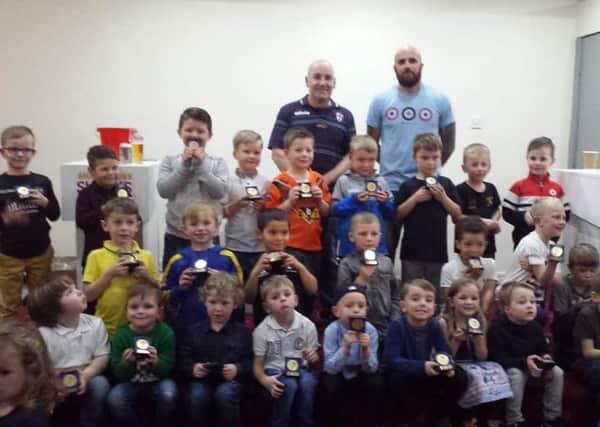 Shaw Cross Sharks run tots rugby sessions for children aged between three and five years old.