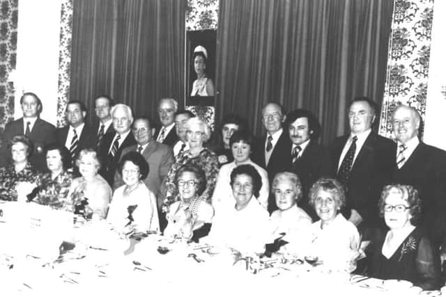 GROUP PHOTO: Former parishioners at St Thomas More, Chickenley, during a celebration dinner. Sadly some are no longer with us.