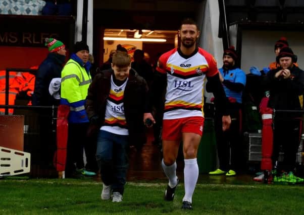 Dewsbury's Paul Sykes was given a guard of honour before his testimonial game against Bradford Bulls.