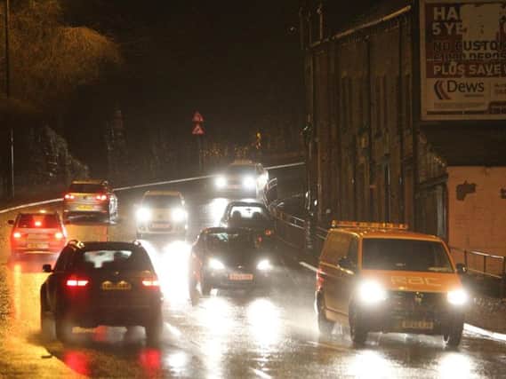 Heavy rain hit the roads throughout the night.