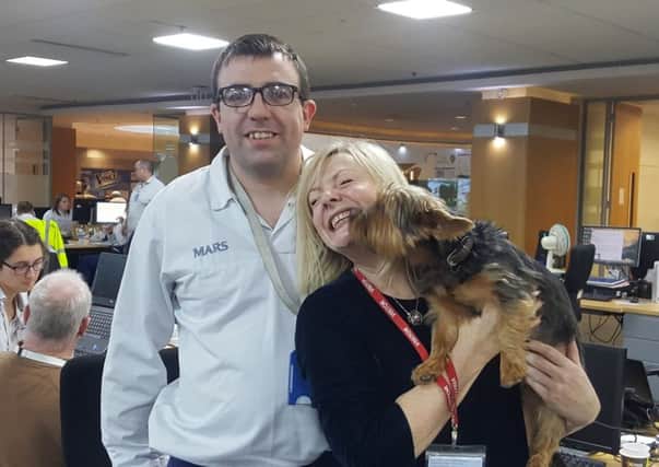 DOGGY TREAT: MP Tracy Brabin meets staff and their pets.