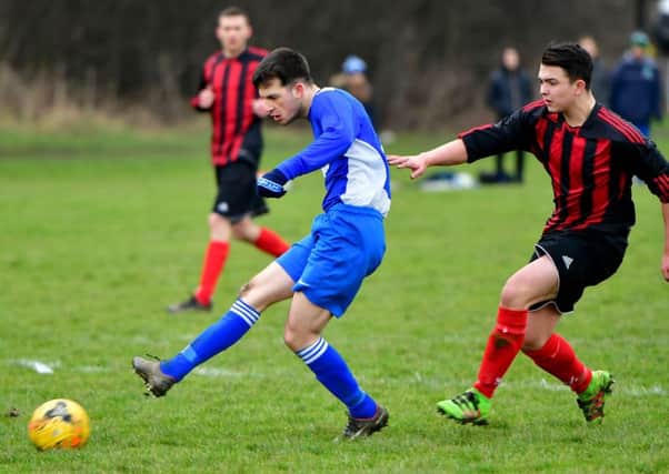 Thomas Ramsden bagged a hat-trick as Hanging Heaton earned a 12-0 win over Overthorpe last Sunday.