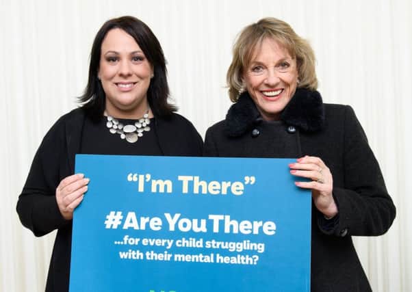MP Paula Sherriff is pictured with Childline founder Dame Esther Rantzen.