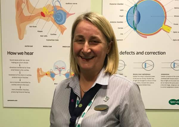 LONG SERVICE: Louise Croft, store manager at the Specsavers store in Dewsbury.