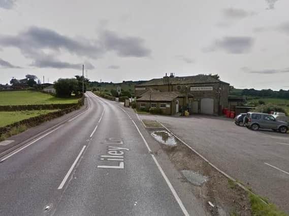 The accident happened near The Hare and Hounds on Liley Lane, near Huddersfield