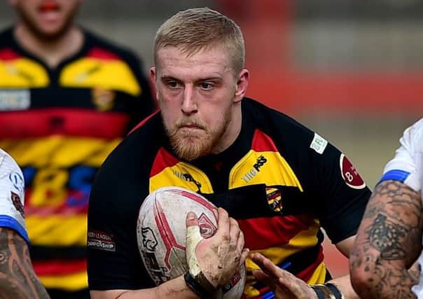 Jack Teanby crossed for Dewsbury Rams just before half-time but his effort was unable to prevent them bowing out of the Challenge Cup at the hands of Whitehaven.