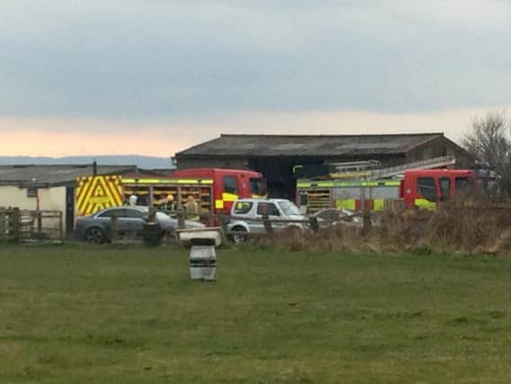 The fire service was called to an incident at Runtlings Lane, Ossett. Photo: Ian Day