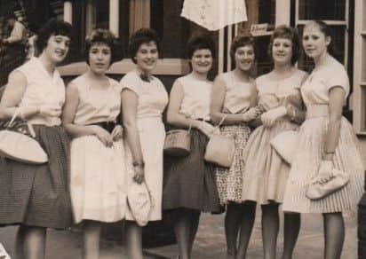 IN FASHION: Pictured on a day out at Blackpool in 1959, from left to right, Jackie Stanley, Maureen Foley, Janet Armitage, Pat Brooksbank, Kathleen Greenwood, Joan Wright and Alice Wright.
