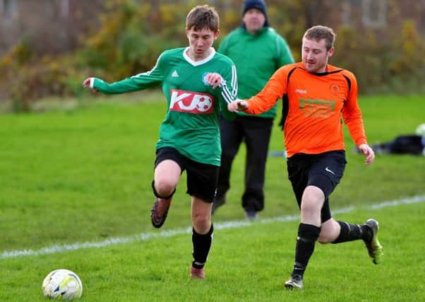 Jack Haigh (left) was among the goal scorers as Thornhill United earned a 3-2 derby win over Overthorpe Sports.