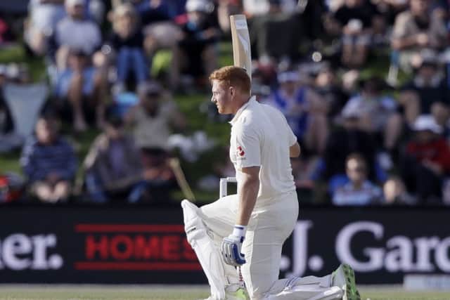 MOVE ON UP: Jonny Bairstow should be moved up to No 4 in the England batting order for Test matches, one below captain and Yorkshire team-mate, Joe Root. Picture: AP/Mark Baker