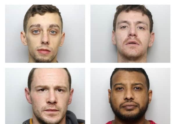 Nathan Wharton, Daniel O'Brien, Christopher Garfield and Mohammed Jeewa have been jailed for over 21 years.